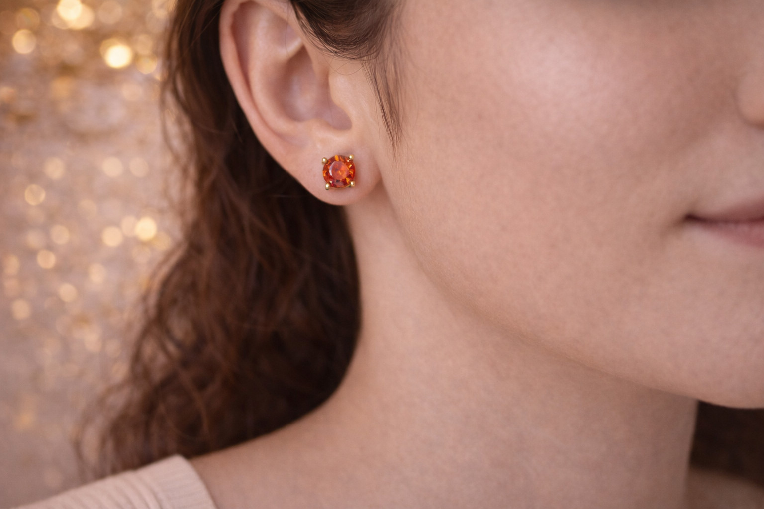 Ilanja Amber Glow Studs