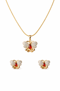 Ilanja Ruby Flutter Necklace set