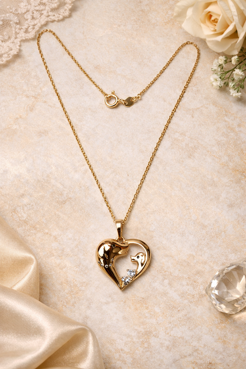 Ilanja Dolphin Love Pendant