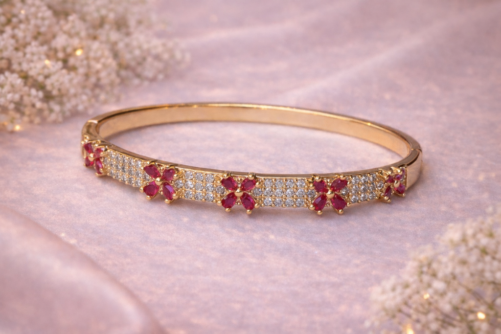 Ilanja Ruby Blossom Bracelet