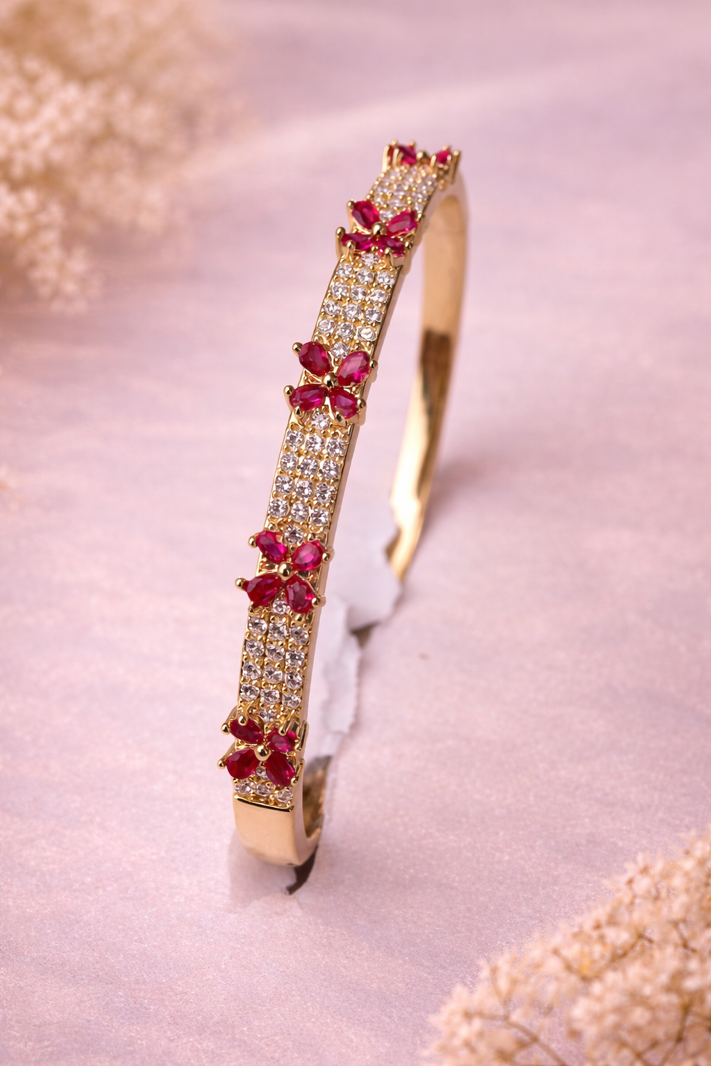 Ilanja Ruby Blossom Bracelet