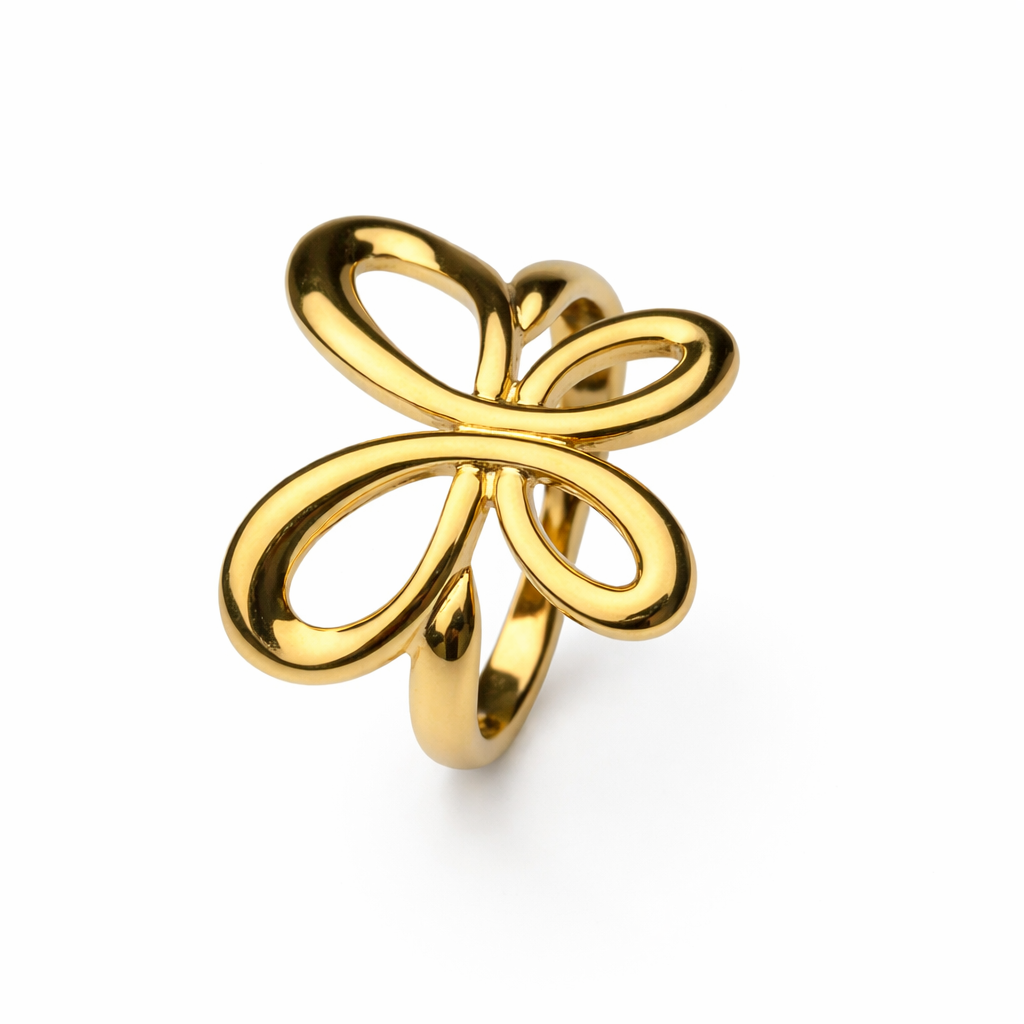 Ilanja Golden Infinity Bow Ring