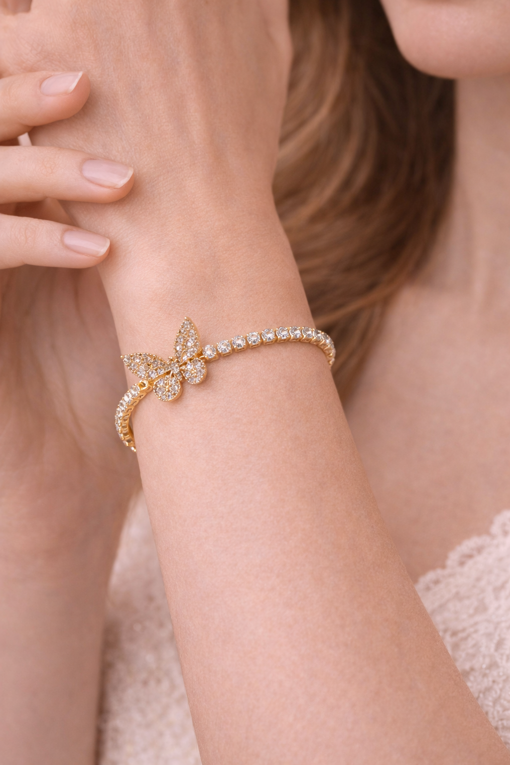 Ilanja Butterfly Tennis Bracelet