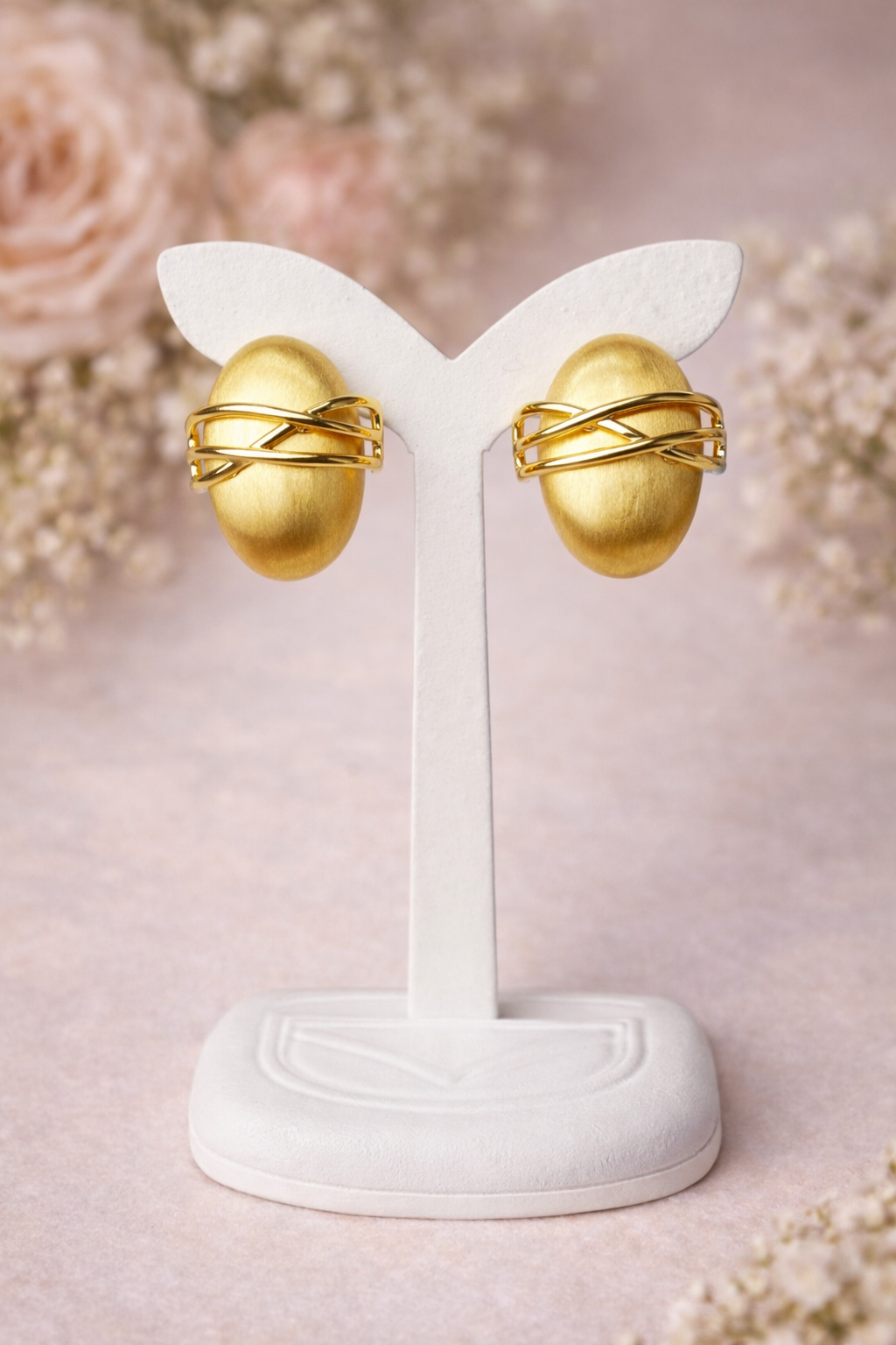 Ilanja Golden Weave Studs