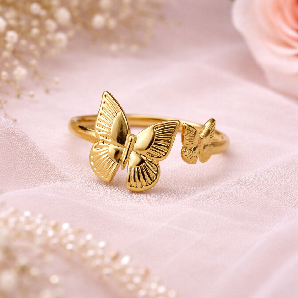 Ilanja Golden Butterfly Ring