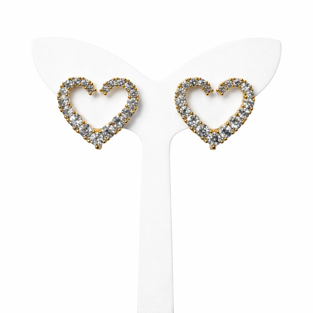 Ilanja Sparkle Heart Studs