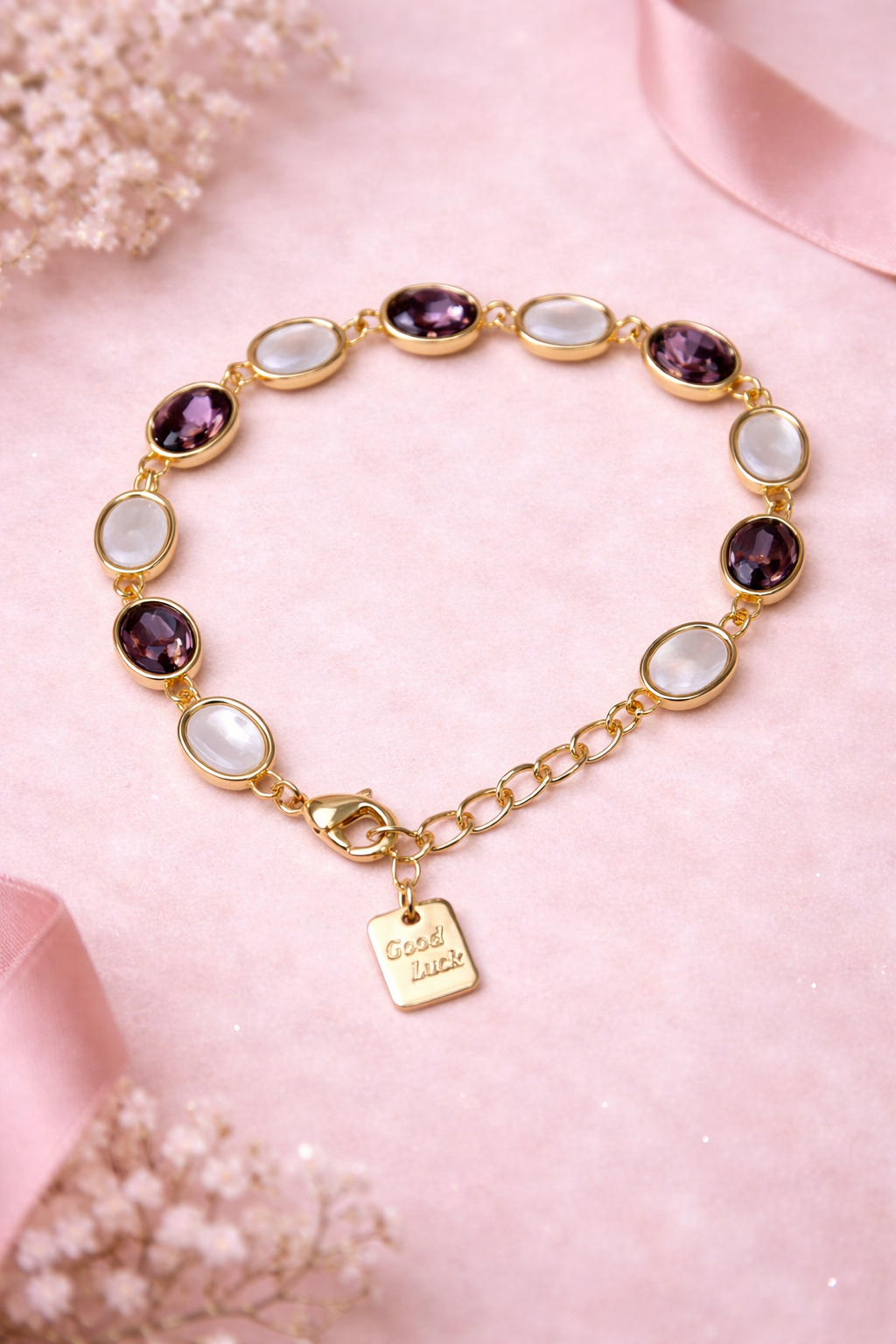 Ilanja Amethyst Pearl Bracelet