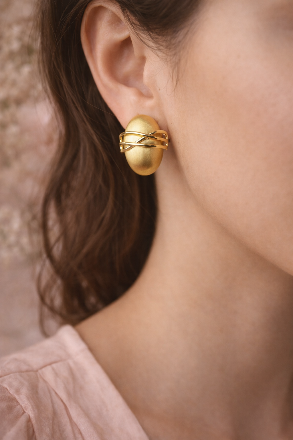 Ilanja Golden Weave Studs