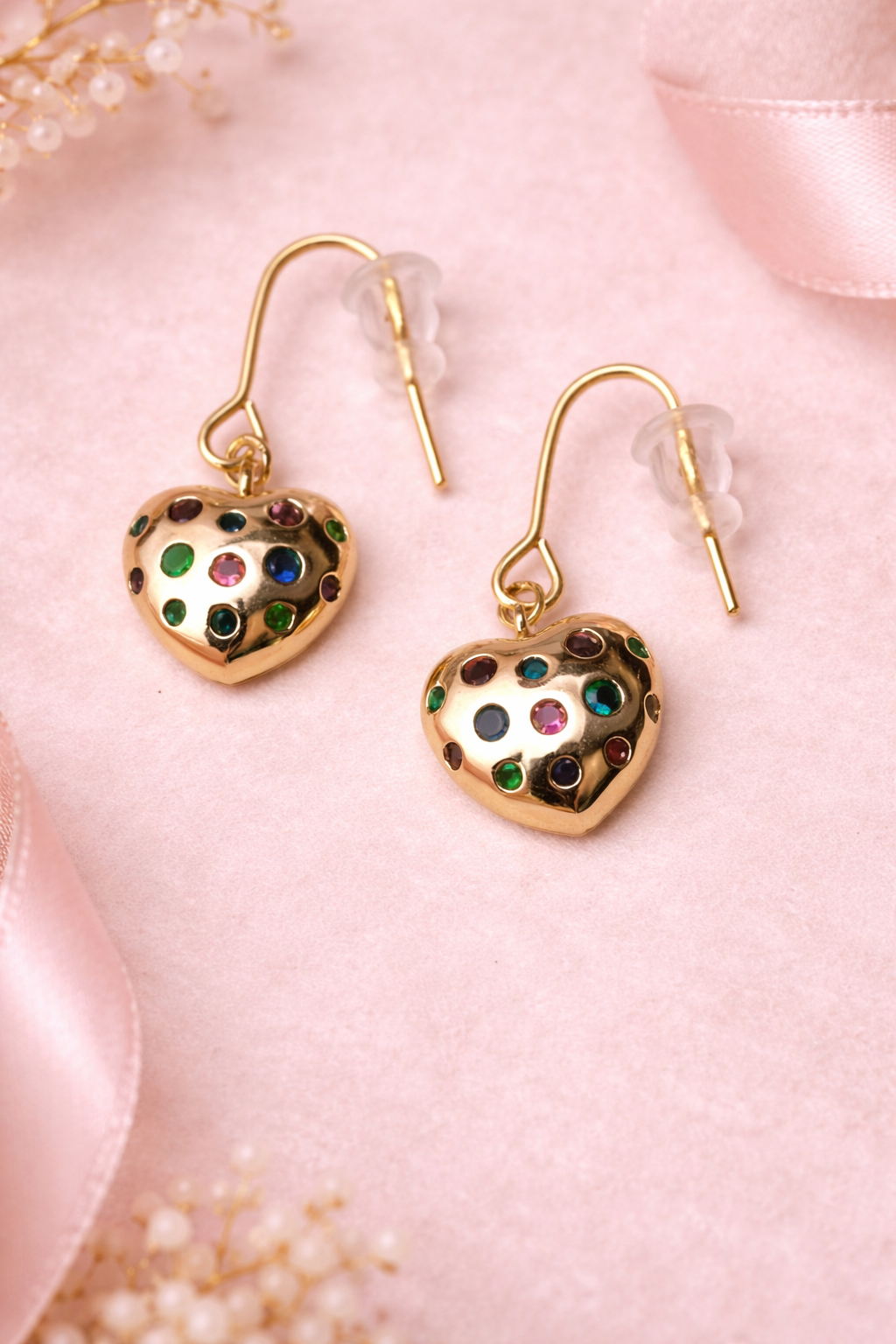 Ilanja Rainbow Heart Earrings