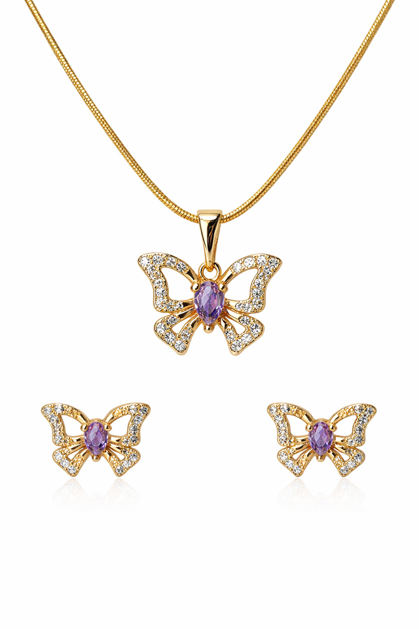 Ilanja Amethyst Butterfly Set