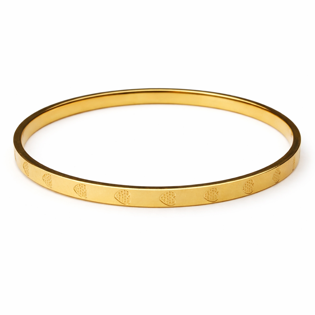 Ilanja Golden Heart Bangle