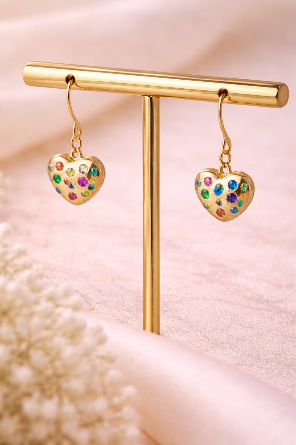 Ilanja Rainbow Heart Earrings