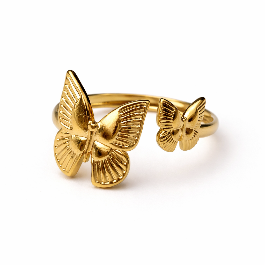 Ilanja Golden Butterfly Ring